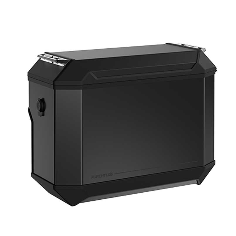 Furchtlos RANGER OFFSET Alu Seitenkoffer rechts mit Versatz - 31 Liter - anthrazit-schwarz