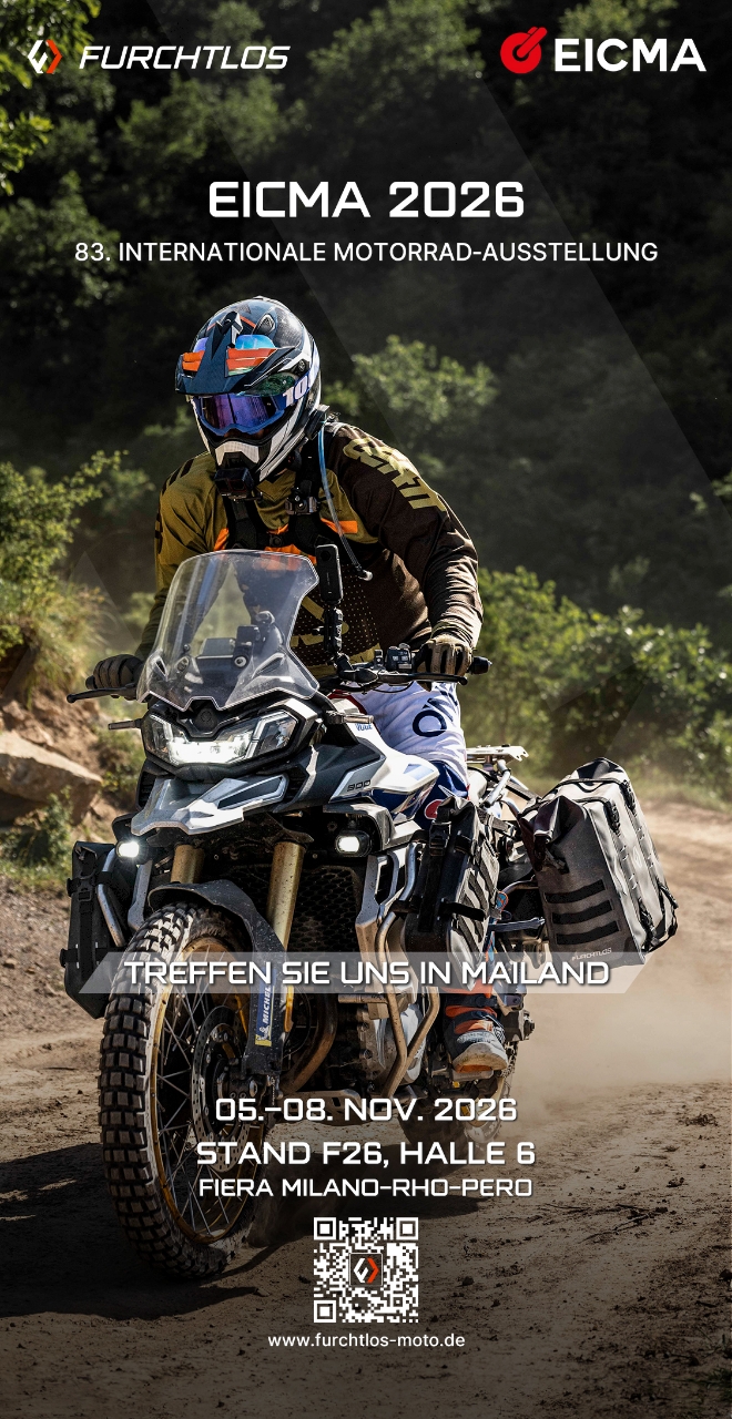EICMA 2026 – FURCHTLOS, Stand F26, Halle 6
