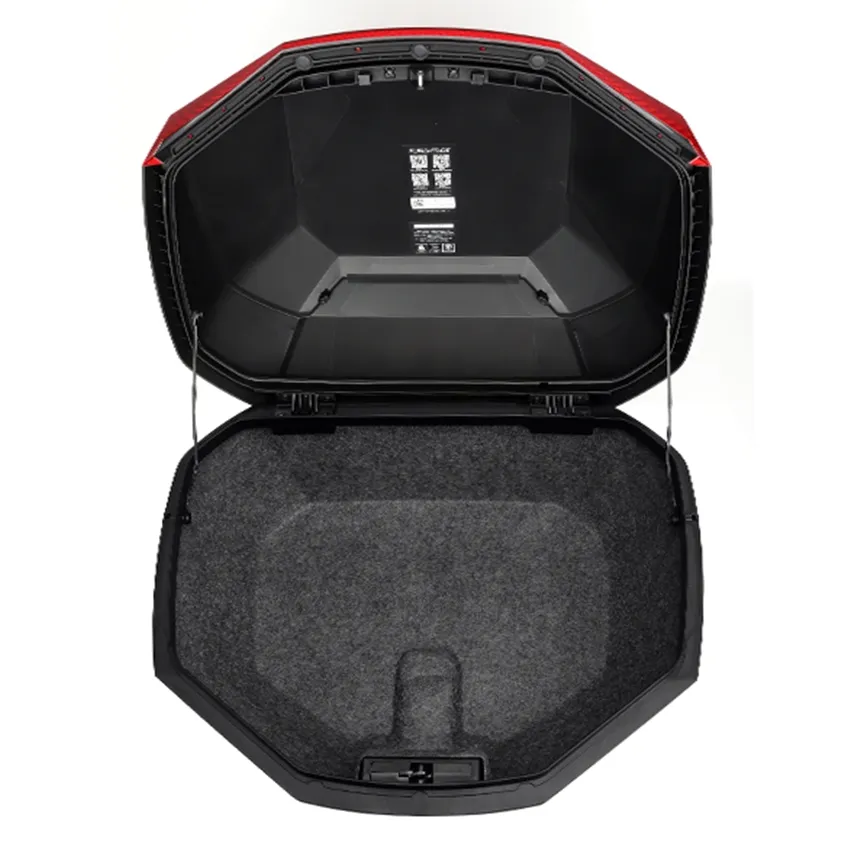 Furchtlos SHIELD L Basic Topcase - 48 Liter - weiß/rot