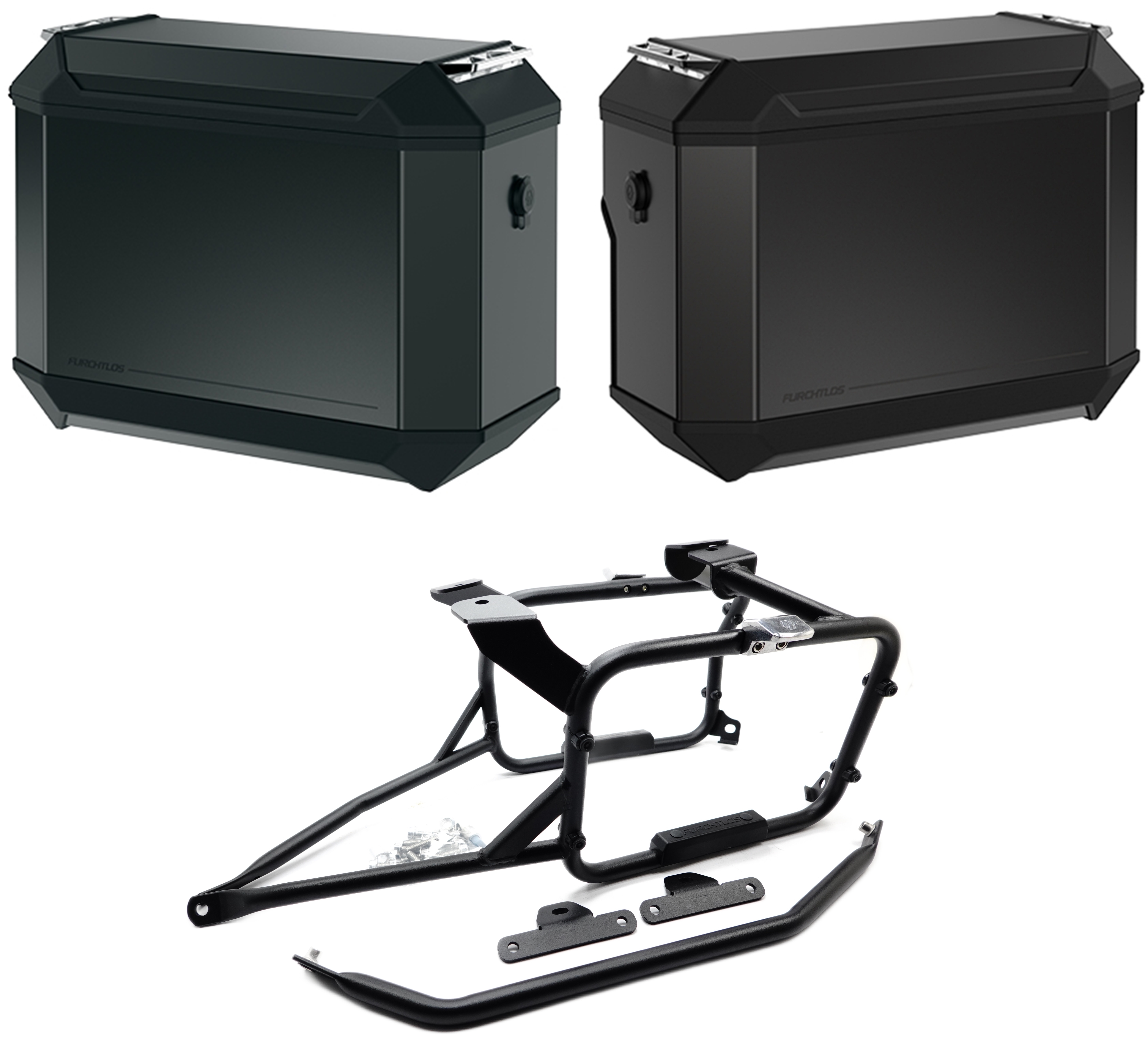 Furchtlos RANGER OFFSET Seitenkofferträger inkl. Seitenkoffer Set anthrazit - Honda CRF 1100 Africa Twin 2020-24