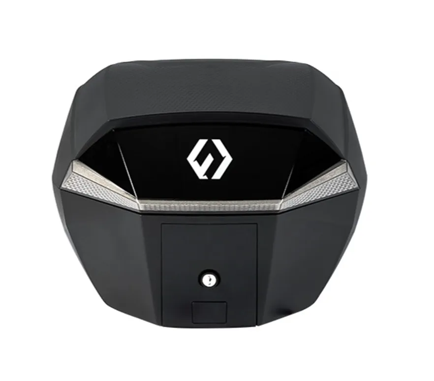 Furchtlos SHIELD S Luxe Topcase - 35 Liter - schwarz/silber - inkl. Montagekit