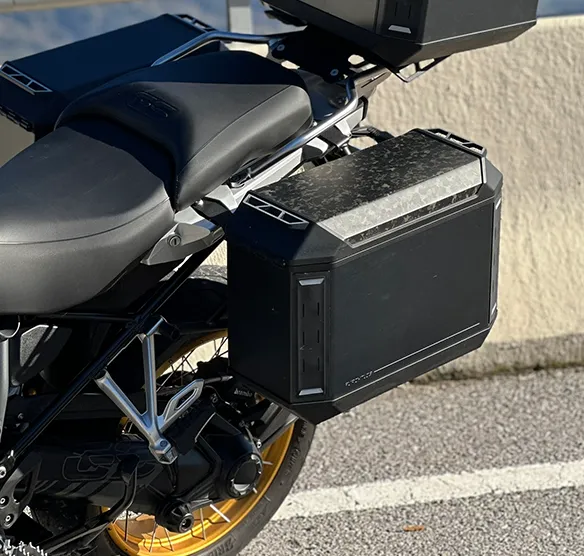 Furchtlos RANGER Seitenkofferträger inkl. ADV Seitenkoffer Set anthrazit - Triumph Tiger 1200 GT Explorer 2022-24