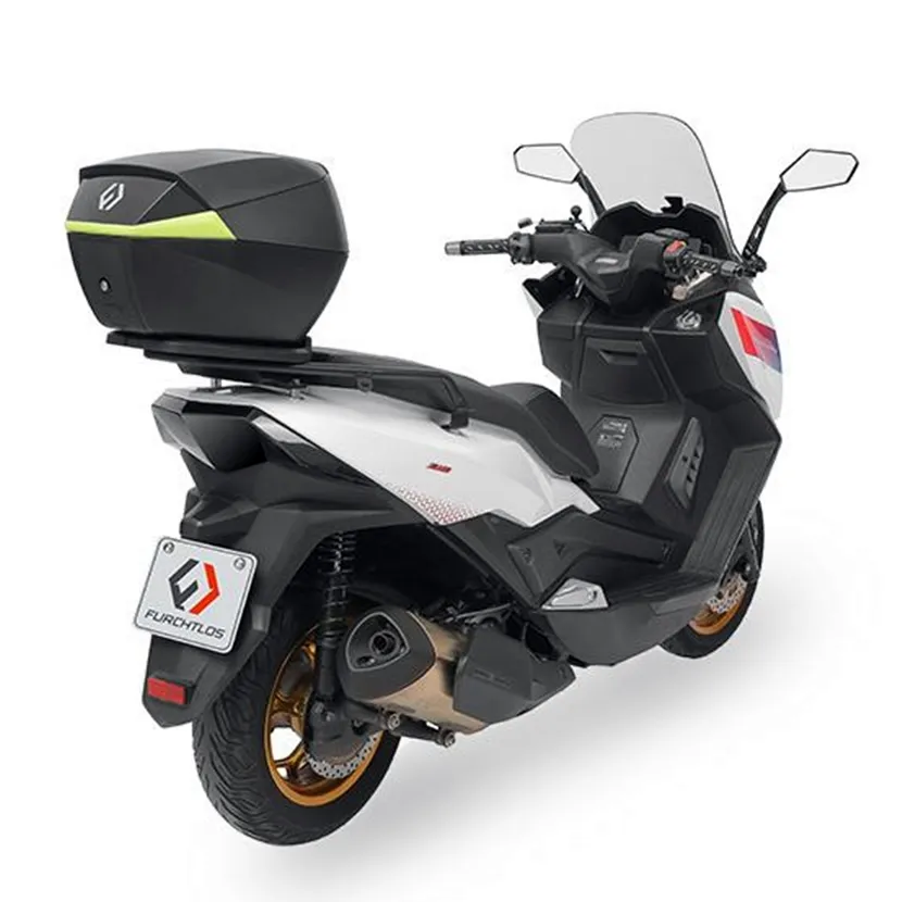 Furchtlos-SHIELD-S-Luxe-Topcase-35-Liter-schwarz-gelb-FU02TCUP000S16EX-100006-am-Roller Furchtlos SHIELD S Luxe Topcase - 35 Liter - schwarz/gelb - inkl. Montagekit