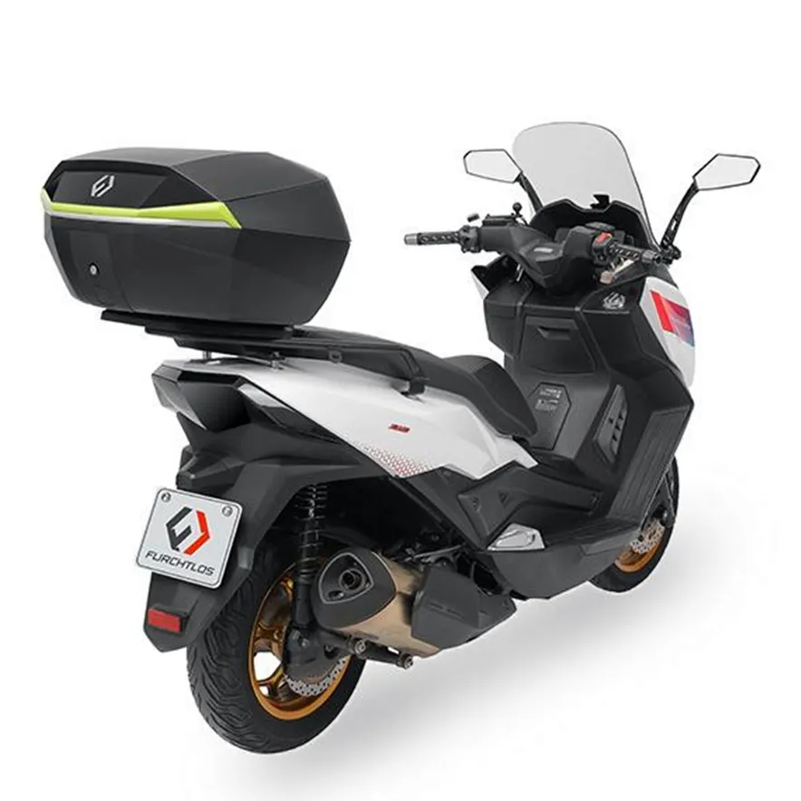 Furchtlos SHIELD L Luxe Topcase - 48 Liter - schwarz/gelb