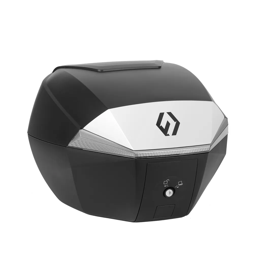 Furchtlos SHIELD S Basic Topcase - 35 Liter - weiß/silber - inkl. Montagekit